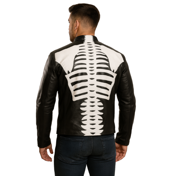  Men's Skeleton Leather Jacket 