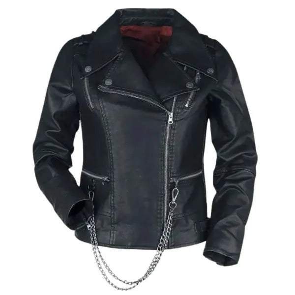 Hellfire Club Unisex Black Leather Jacket