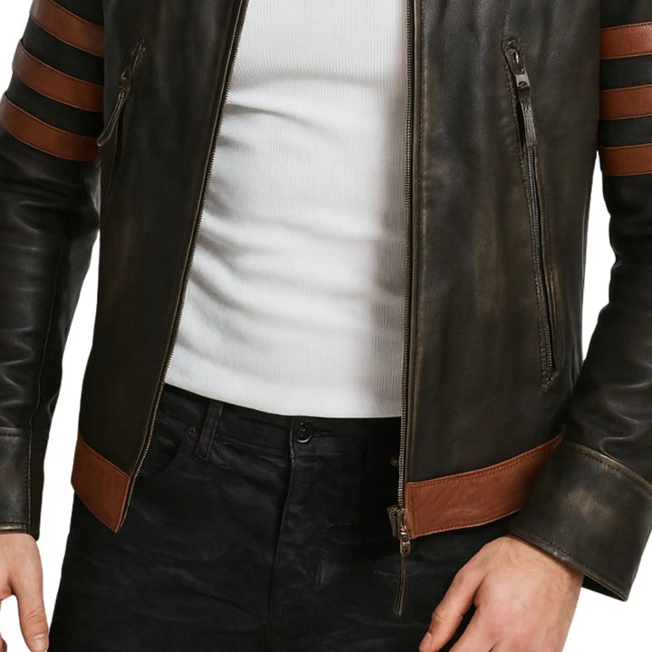 X-Men Logan Wolverine Brown Leather Jacket