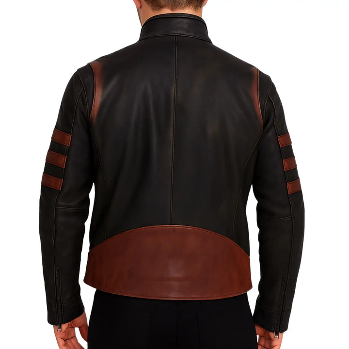 X-Men Logan Wolverine Brown Leather Jacket