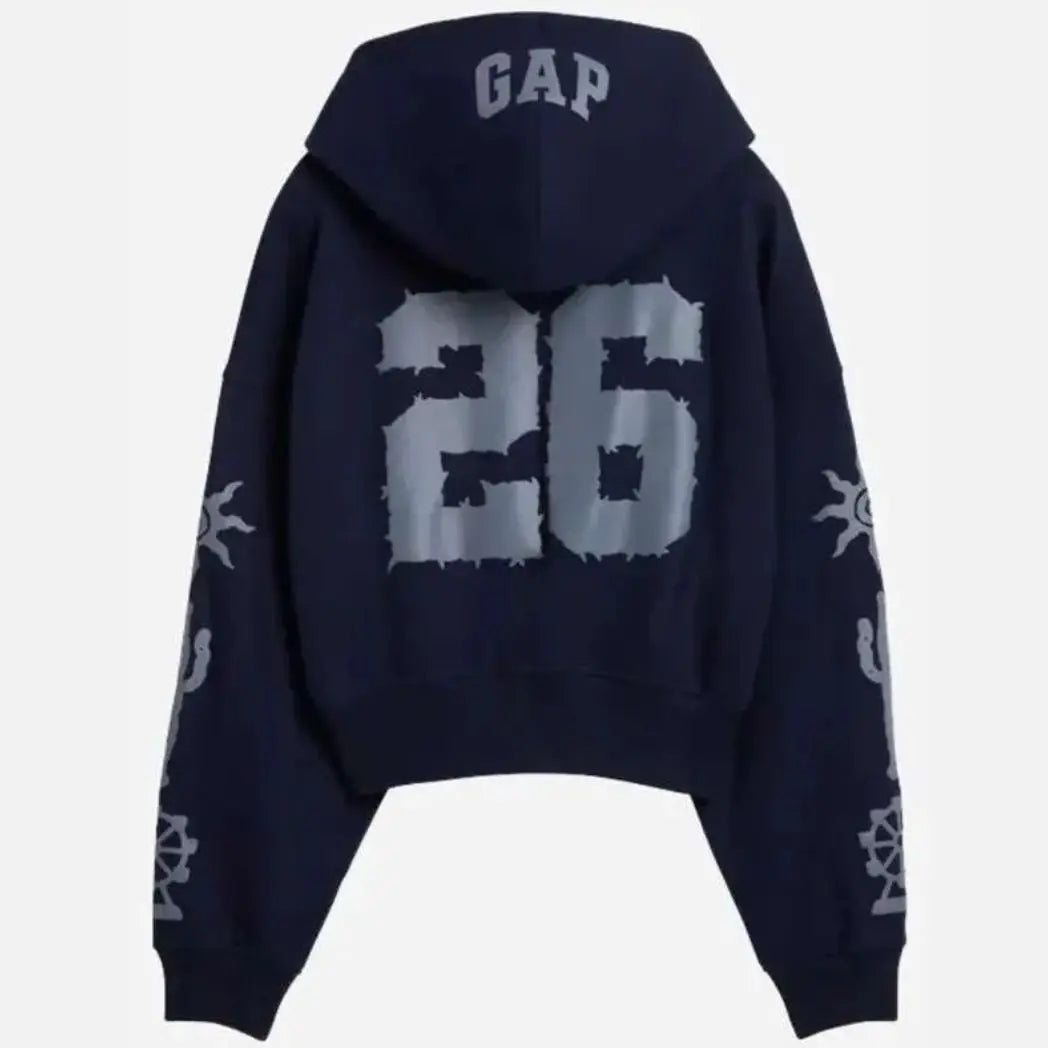 Unisex Blue Fleece Zip-Up Hoodie