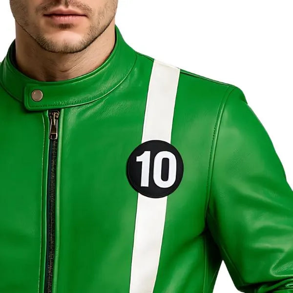 Men Adult Ben 10 Cosplay Leather Jacket