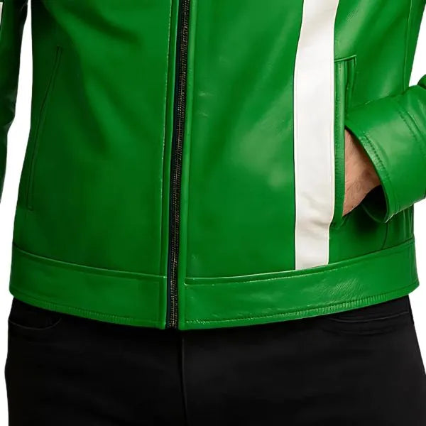 Men Adult Ben 10 Cosplay Leather Jacket