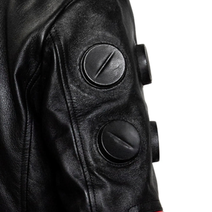 Mens Cyberpunk 2077 Jackie Valentinos Black Leather Jacket