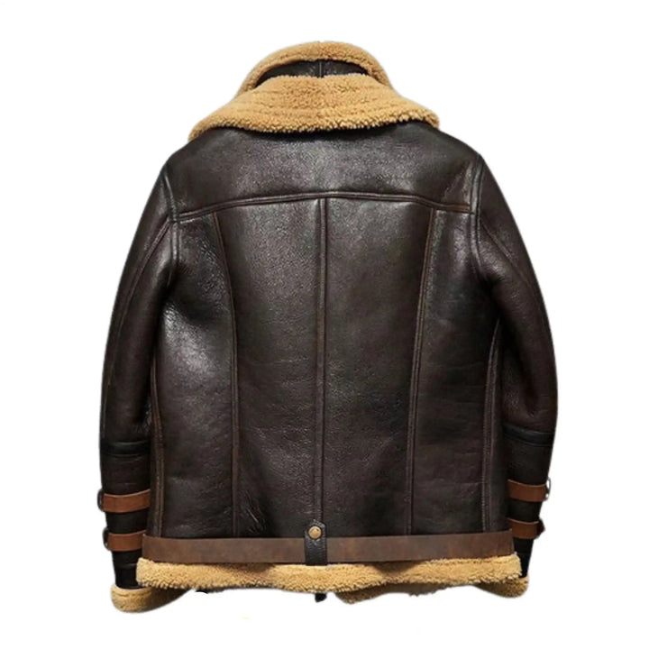 Men's B3 Bomber Flight Sheepskin Aviator Shearling Leather Jacket