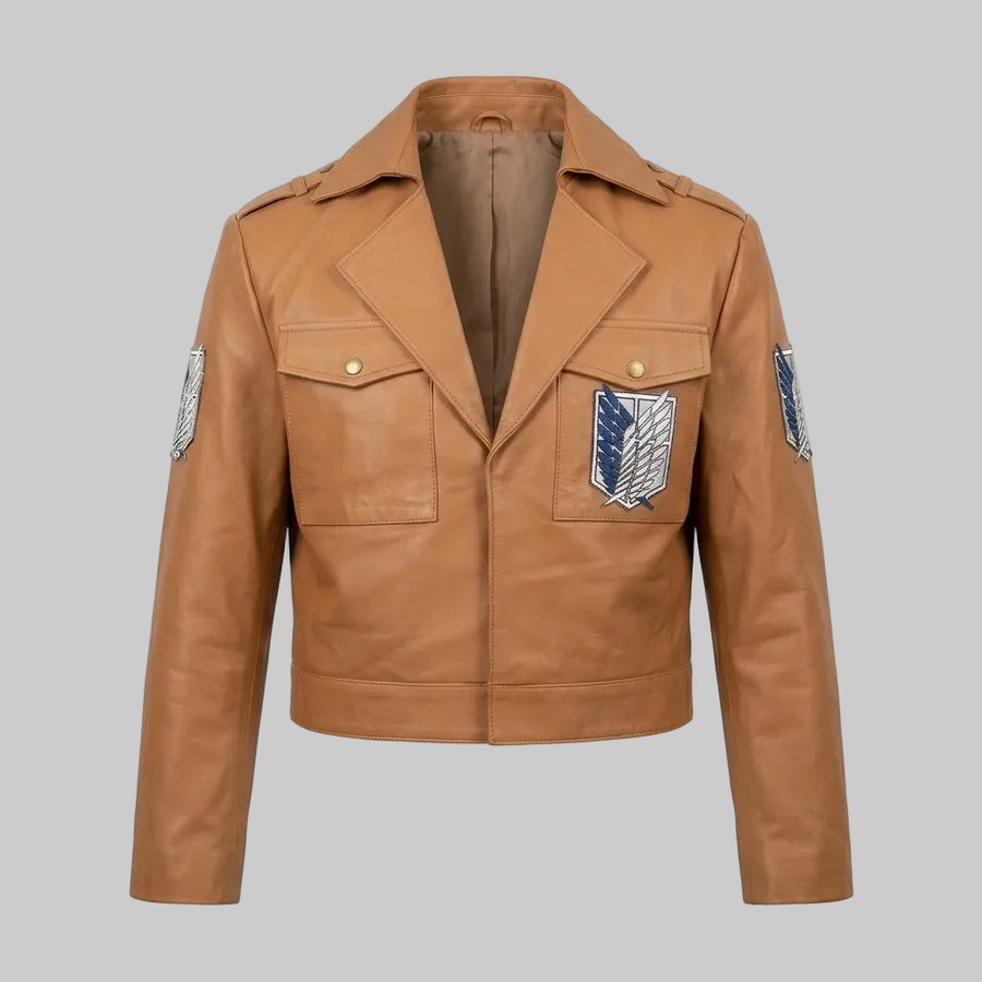 Unisex Brown Sheepskin Leather Jacket