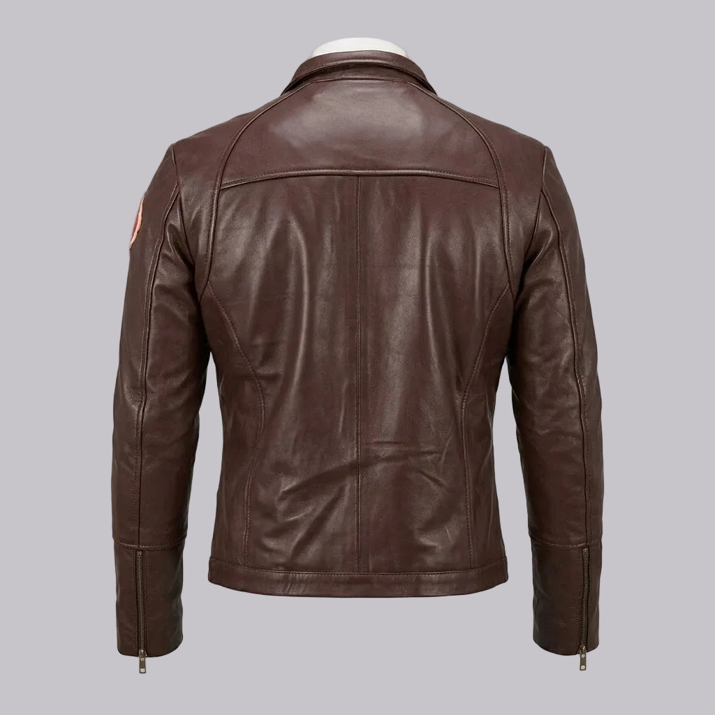 Men's Dark brown Movie Inspired Sheepskin Leather Jacket
