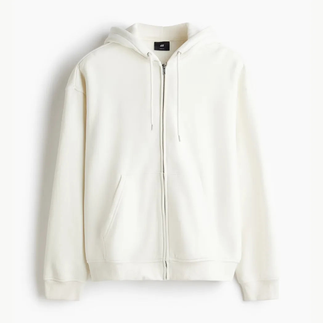 Unisex Loose Fit Zip-Up Hoodie