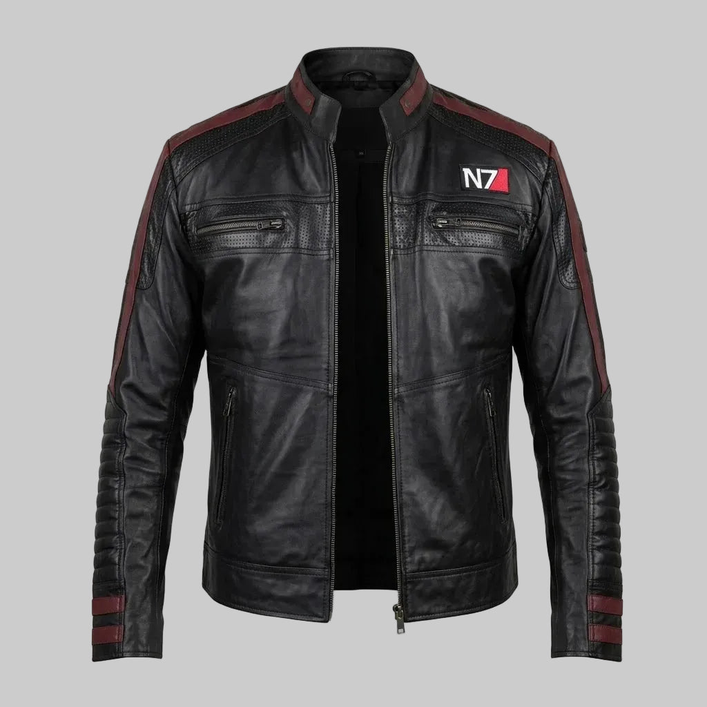 Men's Real Sheepskin Leather Video Game Inspired Jacket