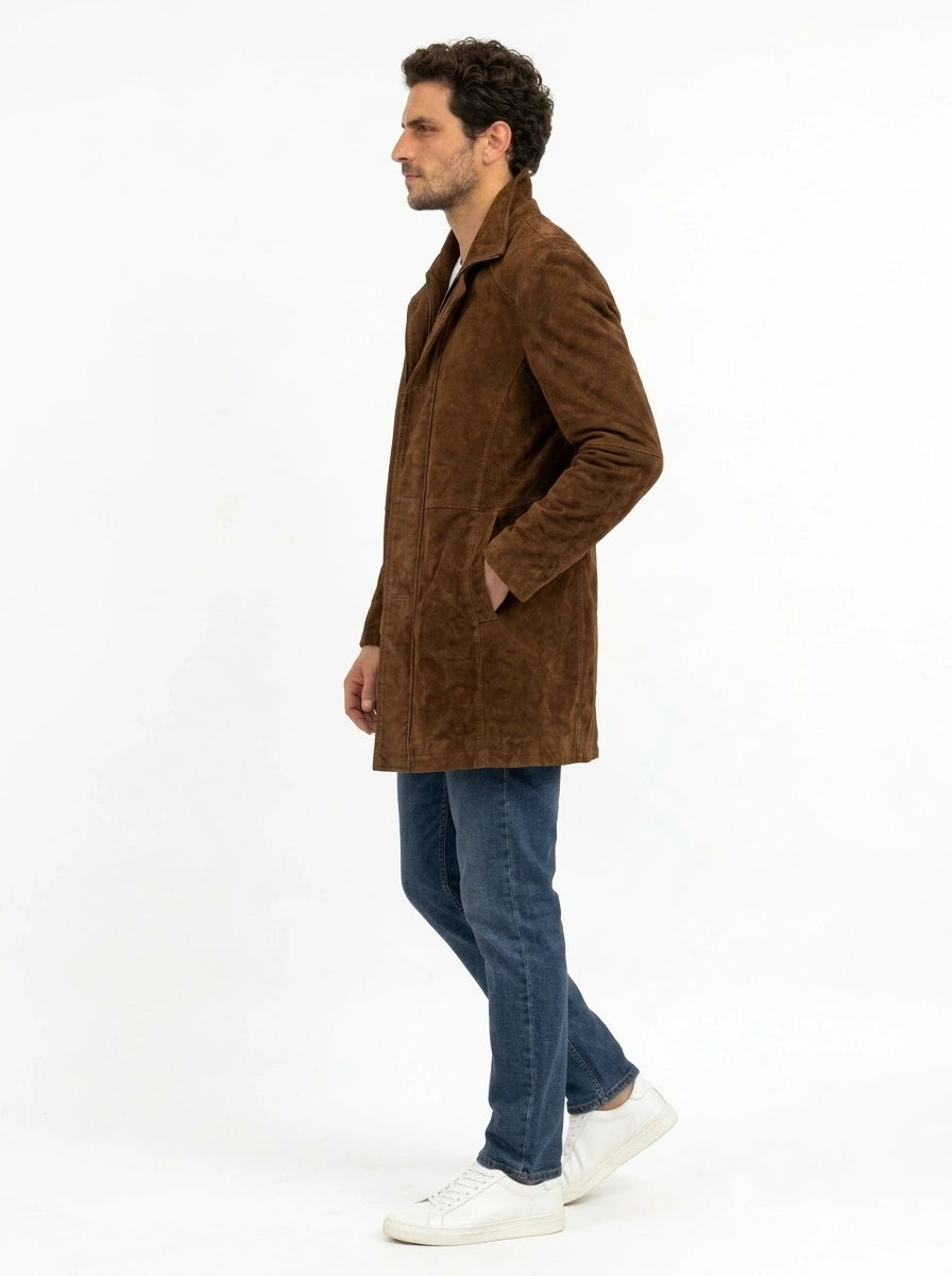 Men’s Brown Premium Suede Leather Jacket