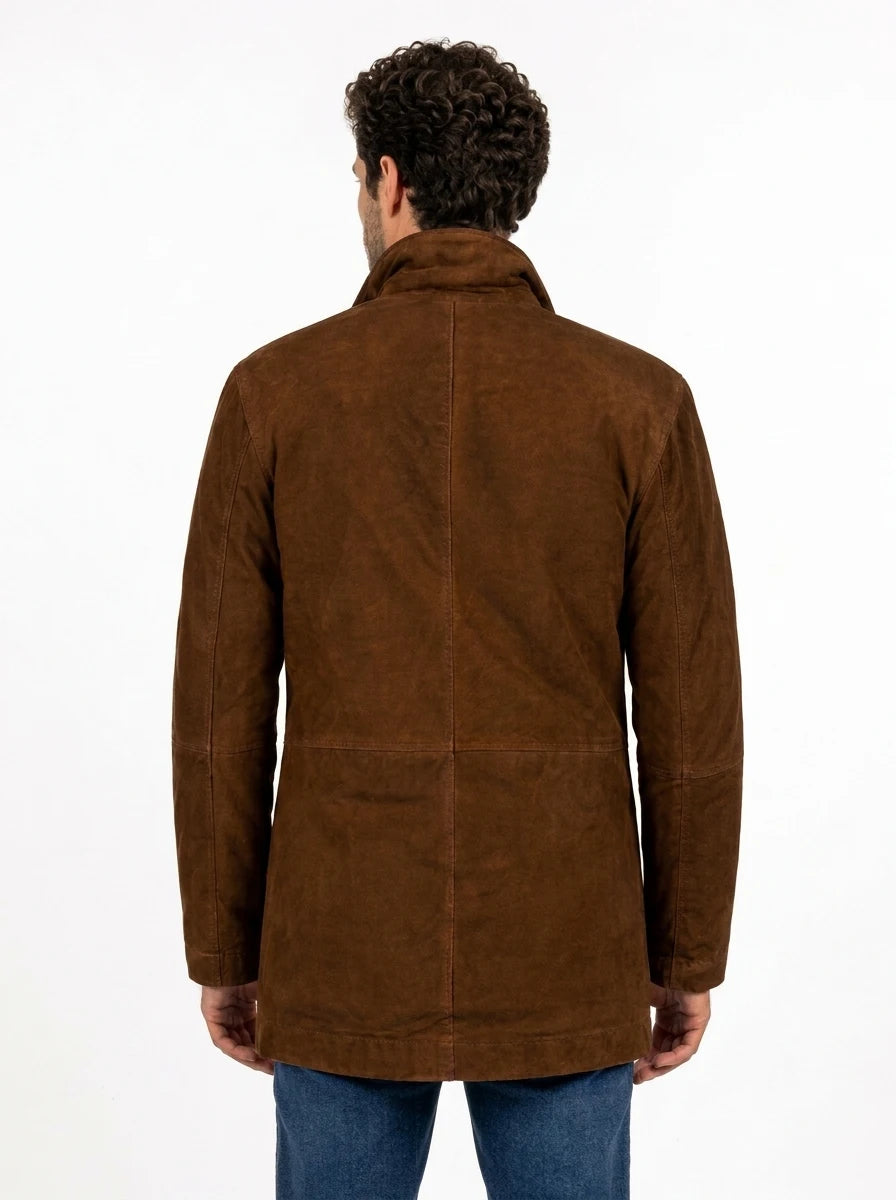 Men’s Brown Premium Suede Leather Jacket