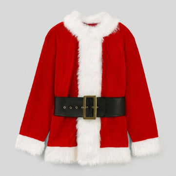 Men's Christmas Red Fleece Jacket