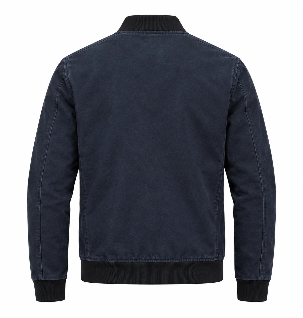 Men's Dark Blue Suede Leather Jacket 6