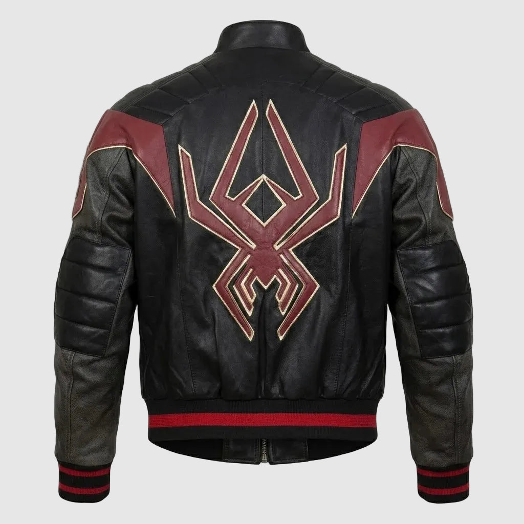 Men's Sheepskin Black and Red Leather Movie Inspired Jacket
