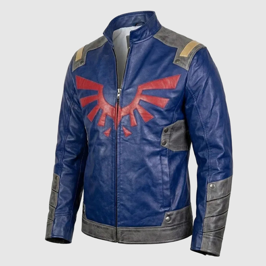 Men's Sheepskin Blue Leather Movie Inspired Jacket