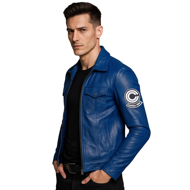 Men Future Trunks Dragon Ball Z Leather Jacket
