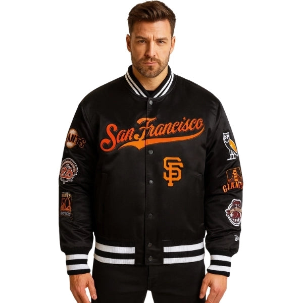 Unwind Leather New Era San Francisco Giants Varsity Jacket