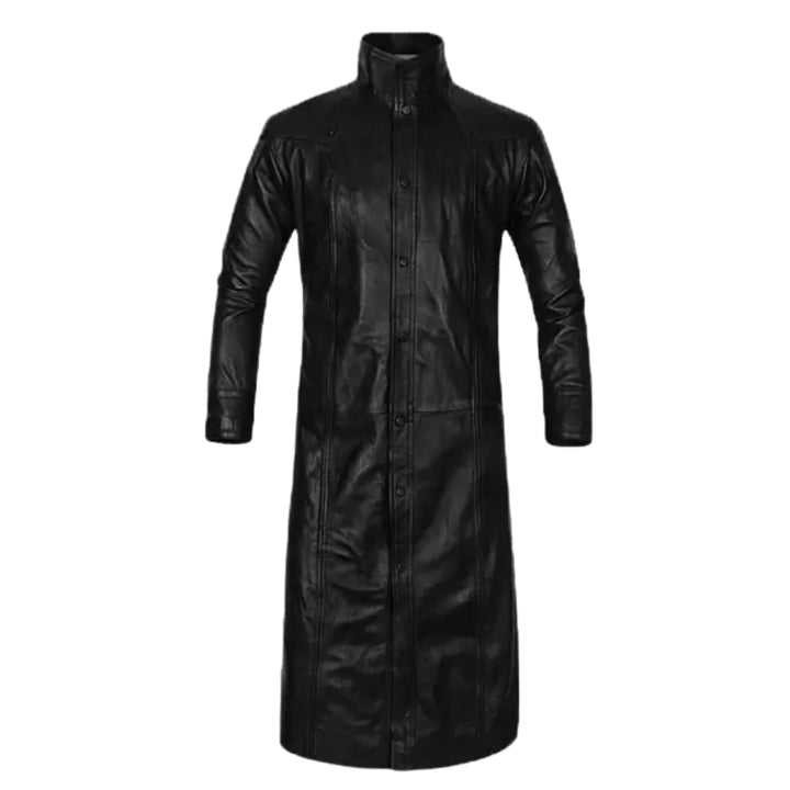 Nick Fury Captain America The Winter Soldier Black Leather Trench Coat
