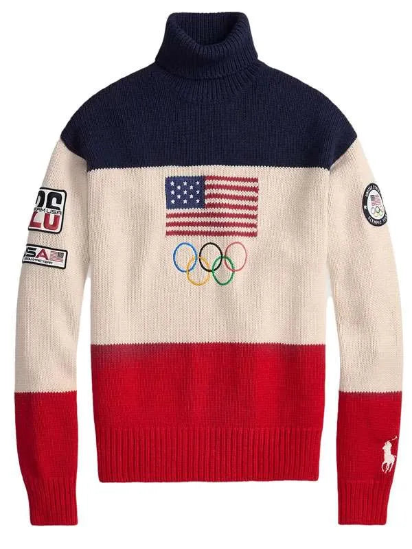 Heritage USA Flag Mock Neck Fleece Pullover Sweatshirt