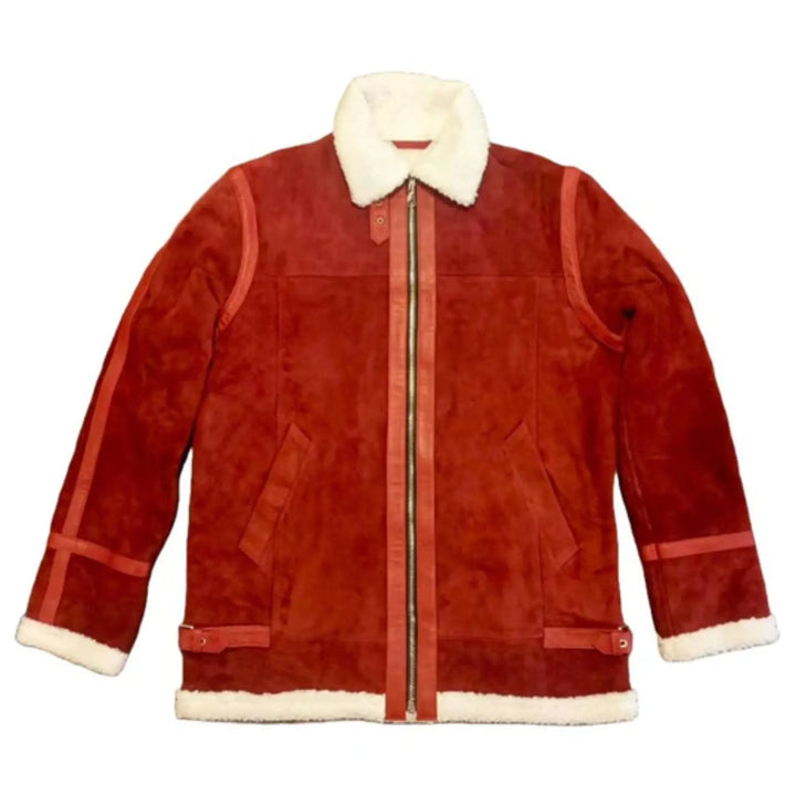 Ryan Reynolds Spirited Shearling Leather Jacket For Christmas