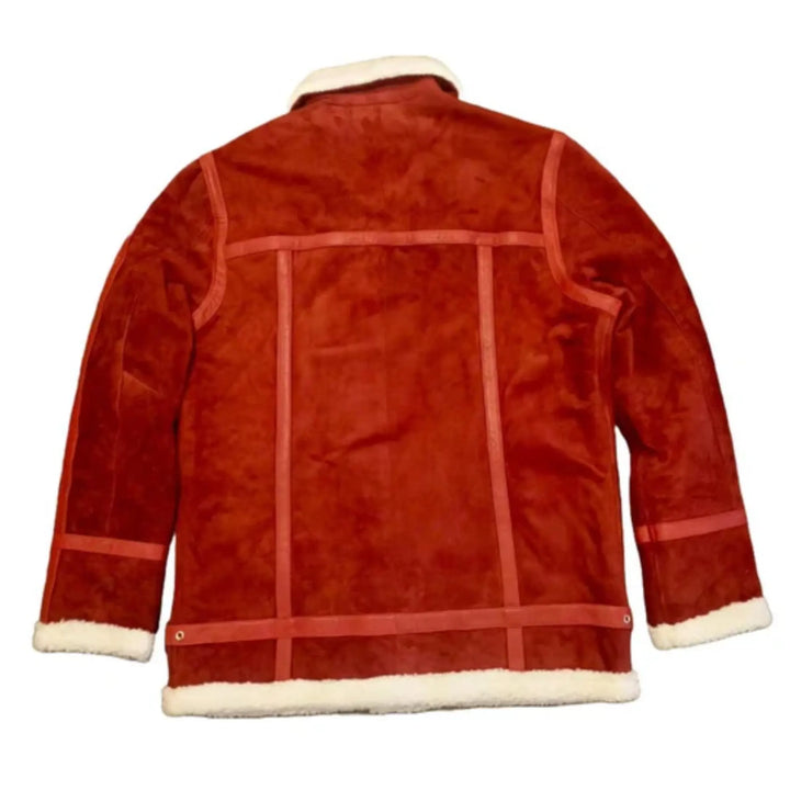 Ryan Reynolds Spirited Shearling Leather Jacket For Christmas