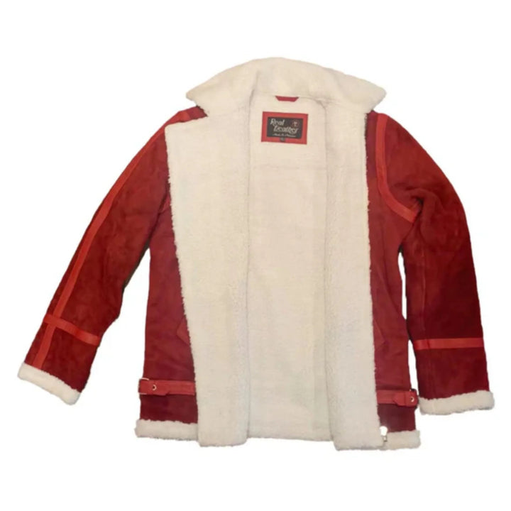 Ryan Reynolds Spirited Shearling Leather Jacket For Christmas