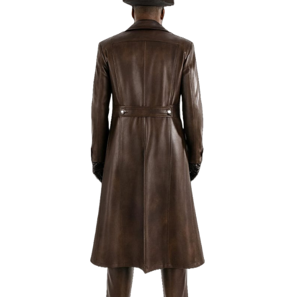 Spiderman Noir Leather Trench Coat