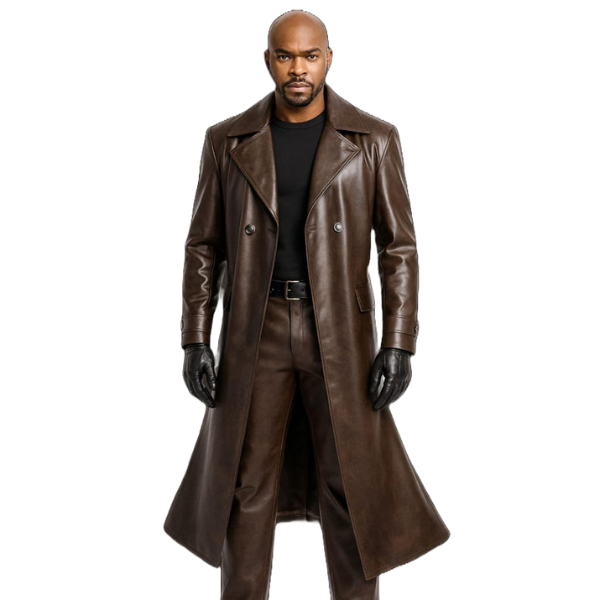 Spiderman Noir Leather Trench Coat
