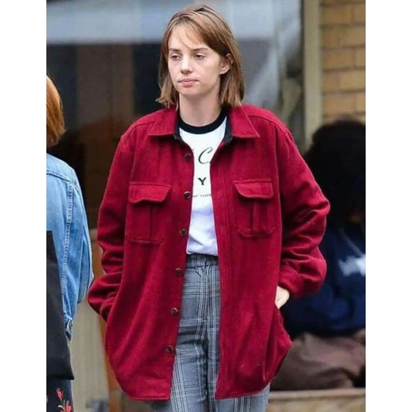  Stranger Things Robin Buckley Red Wool Jacket
