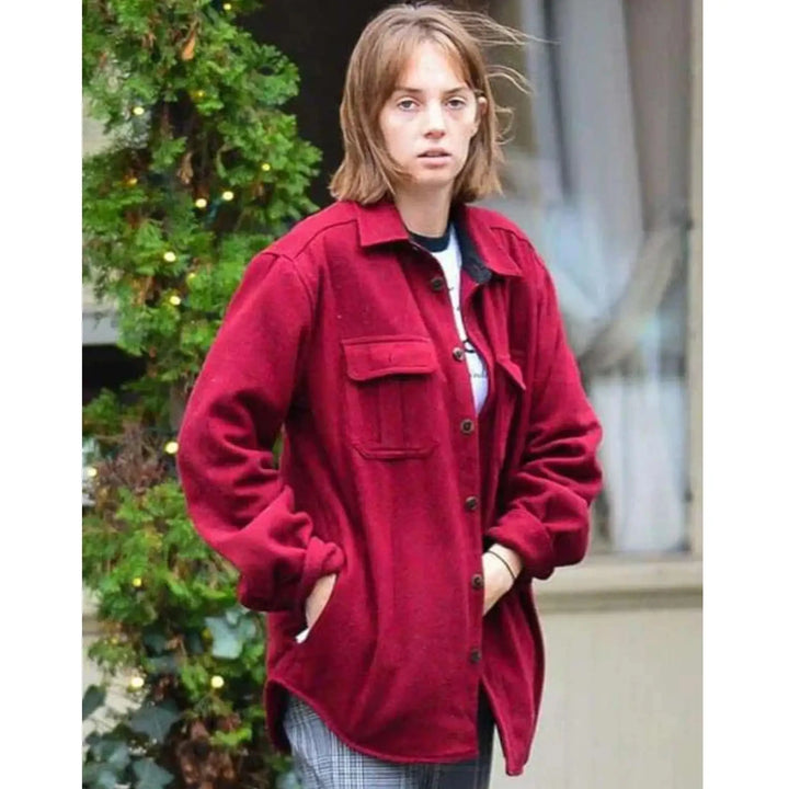  Stranger Things Robin Buckley Red Wool Jacket