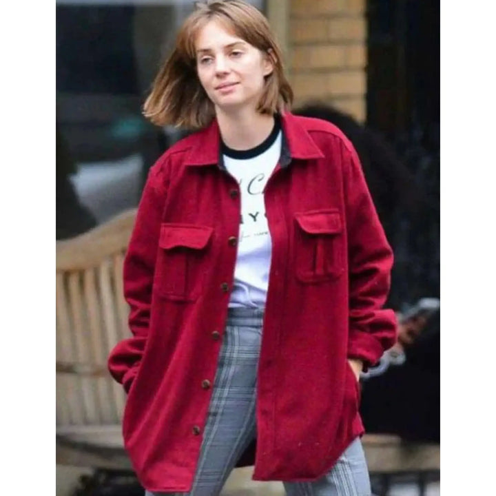 Stranger Things Robin Buckley Red Wool Jacket