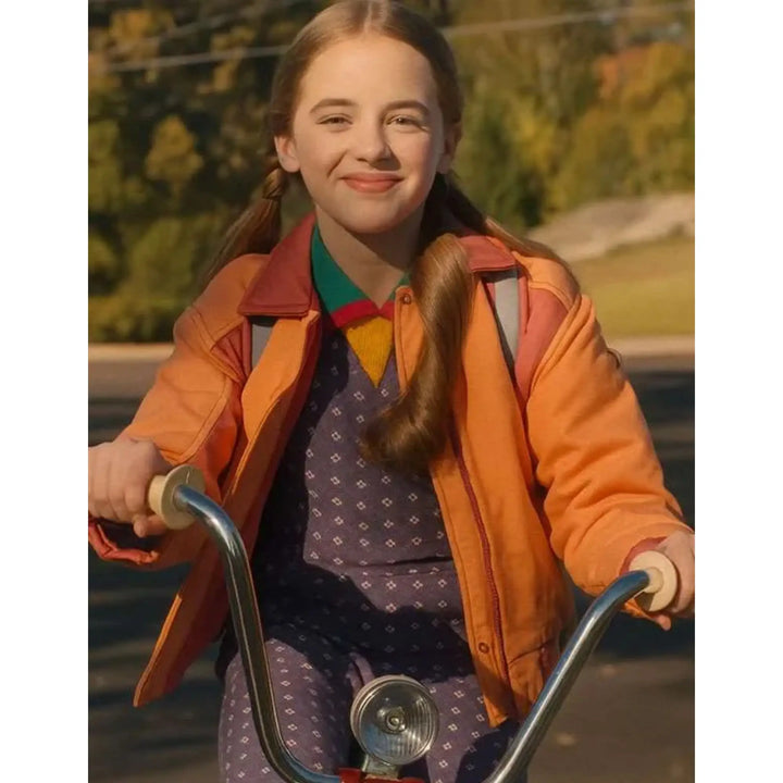  Stranger Things S05 Holly Wheeler Orange Bomber Jacket