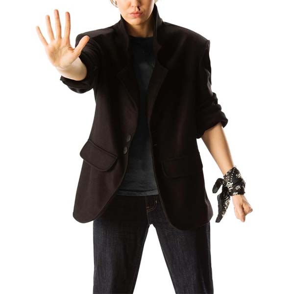 Unwind Leather Stranger Things Eleven Black Blazer On a White Background