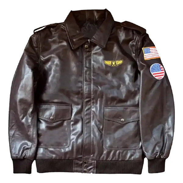 Unwind Leather Stranger Things Steve Harrington Brown Bomber Leather Jacket On the White Background