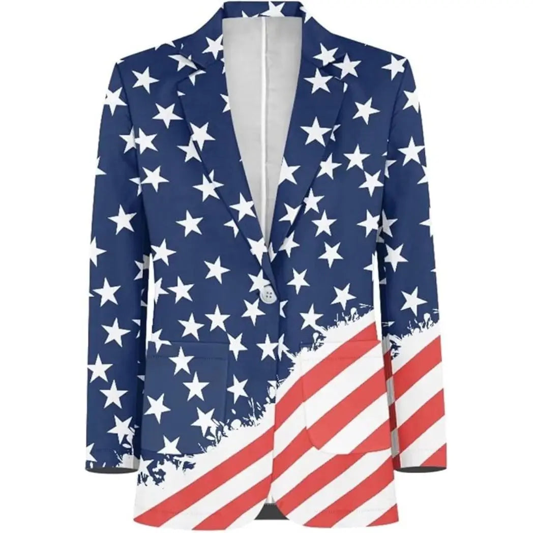 USA Flag Style printed Blazer for Men