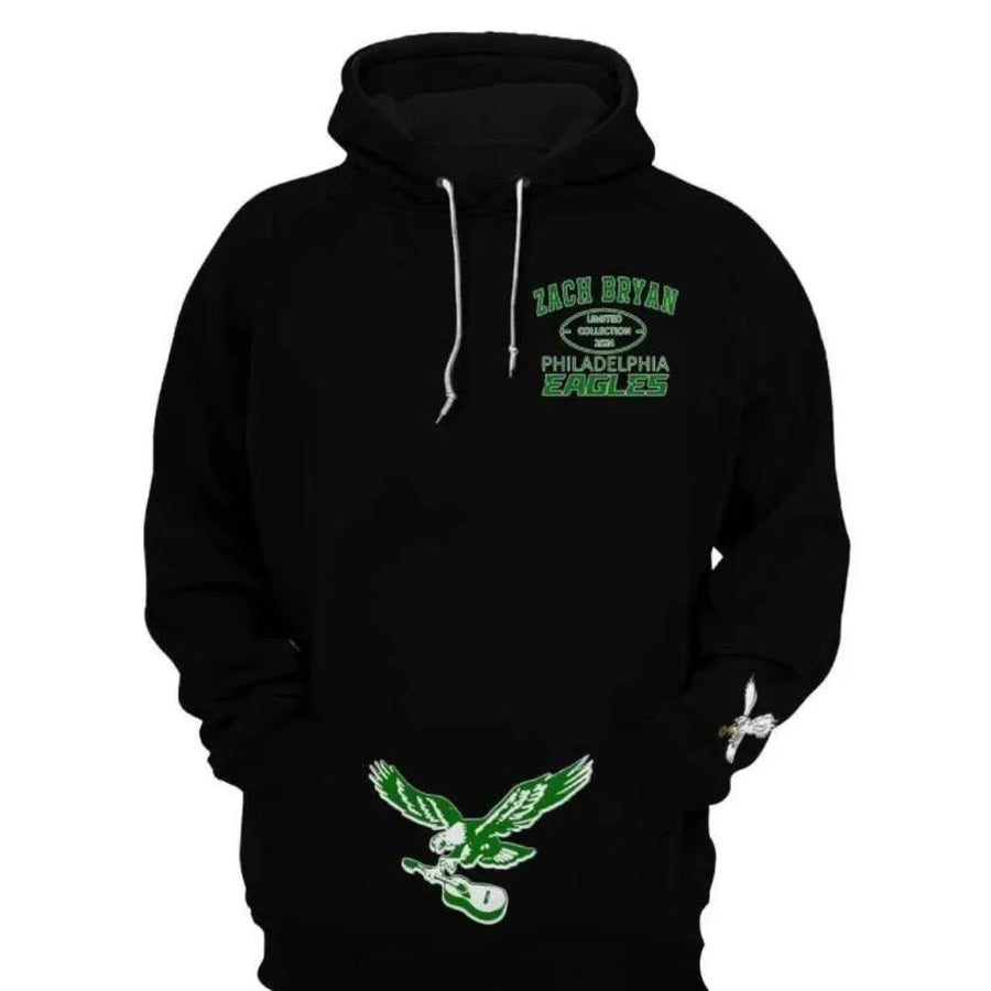 Unisex Black Color Fleece Pullover Hoodie