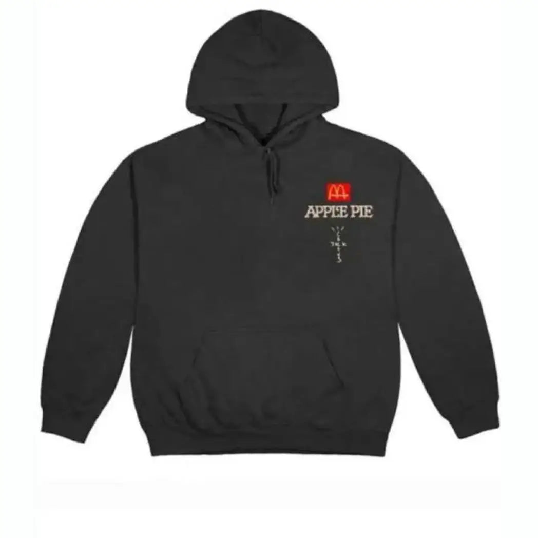 Unisex Black Fleece Pullover Hoodie