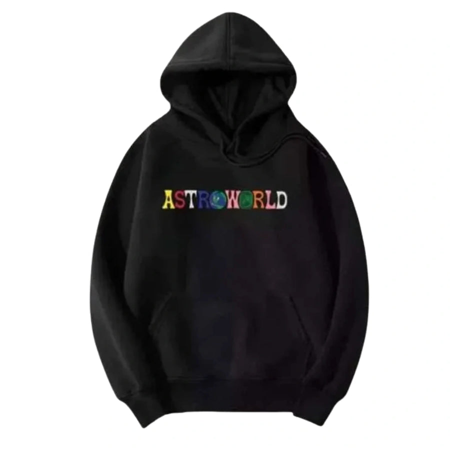 Unisex Black Fleece Pullover Hoodie