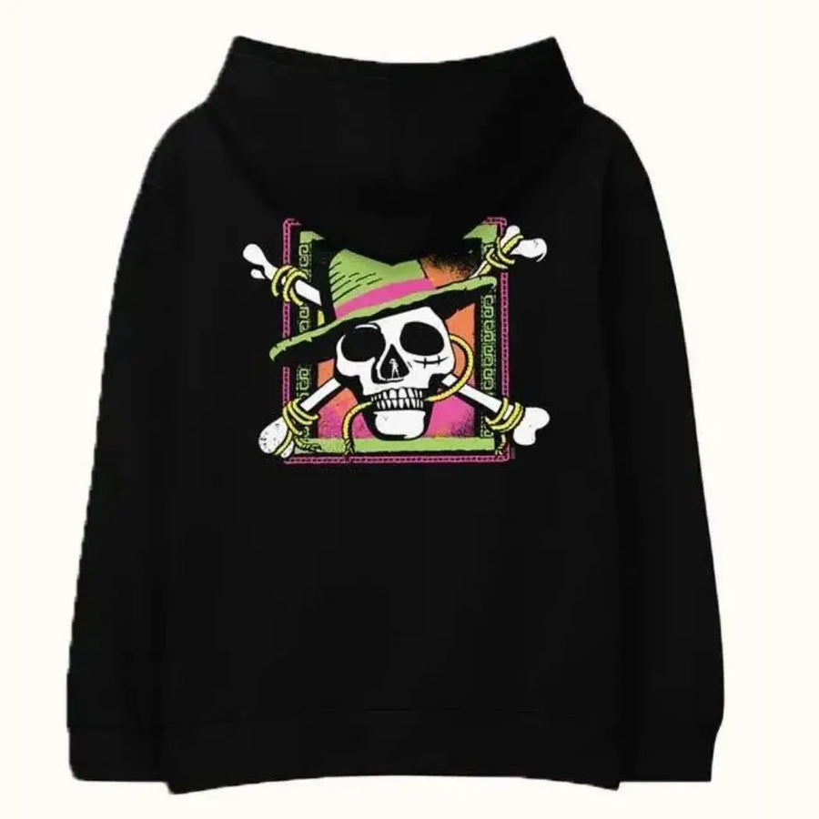 Unisex Black Fleece Pullover Hoodie