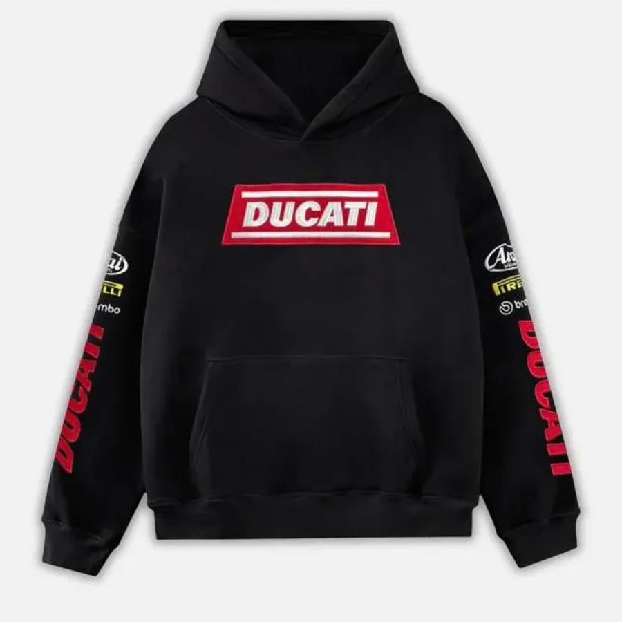 Unisex Black Fleece Pullover Hoodie with Kangaroo Pocket