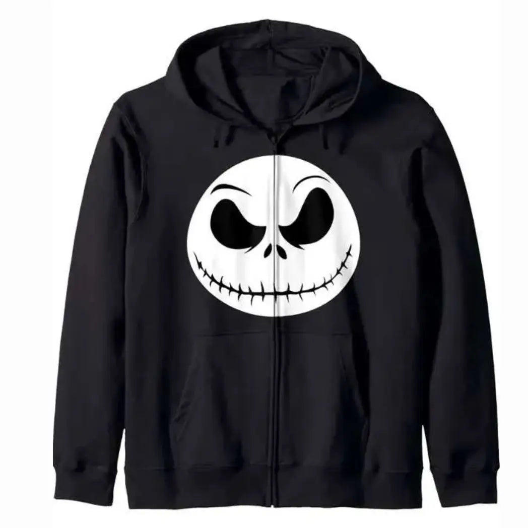 Unisex Black Fleece Zip-Up Hoodie