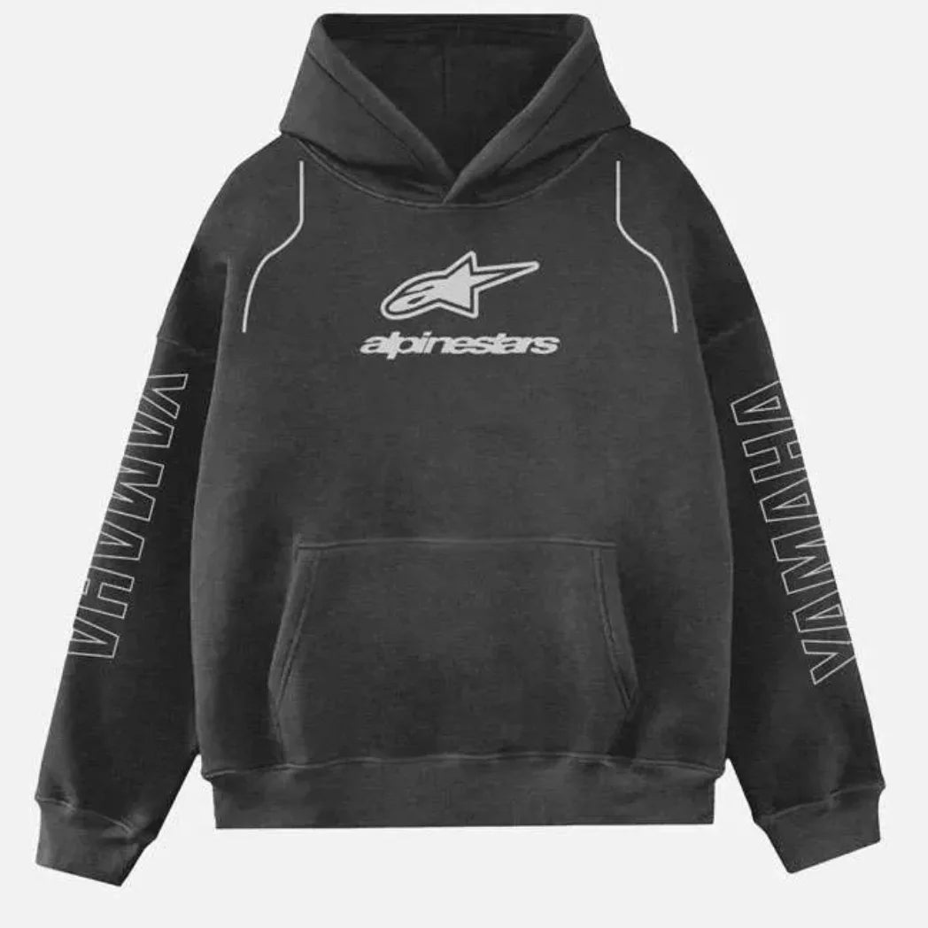 Unisex Black Pullover Fleece Hoodie with Kangaroo Pocket