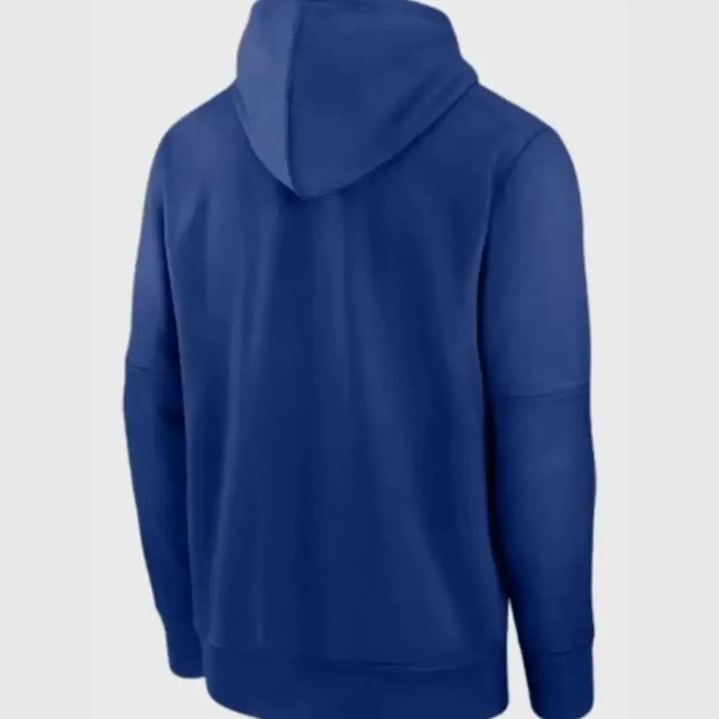 Unisex Blue Fleece Pullover Hoodie