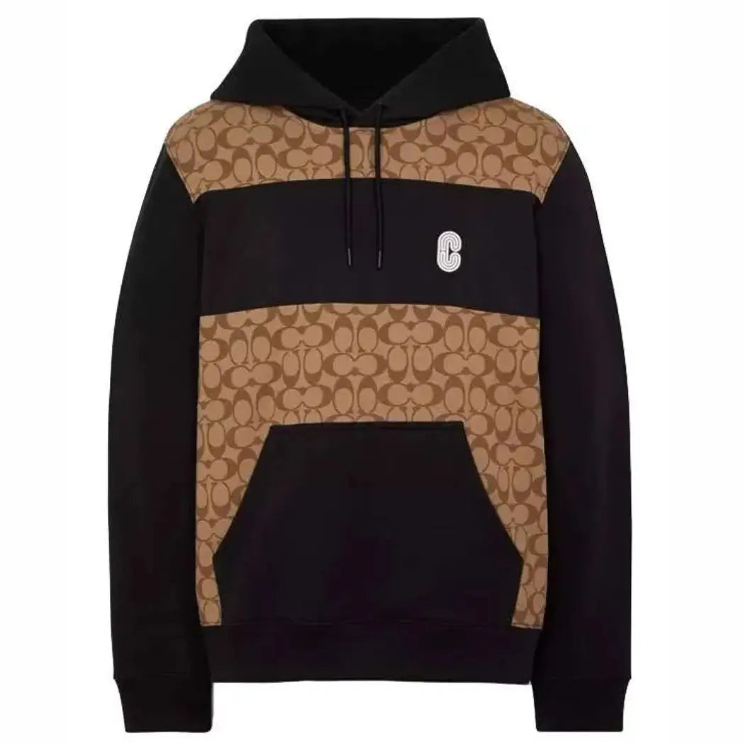 Unisex Brown Fleece Pullover Hoodie