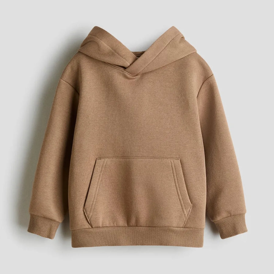 Unisex Brown Organic Cotton Pullover Hoodie