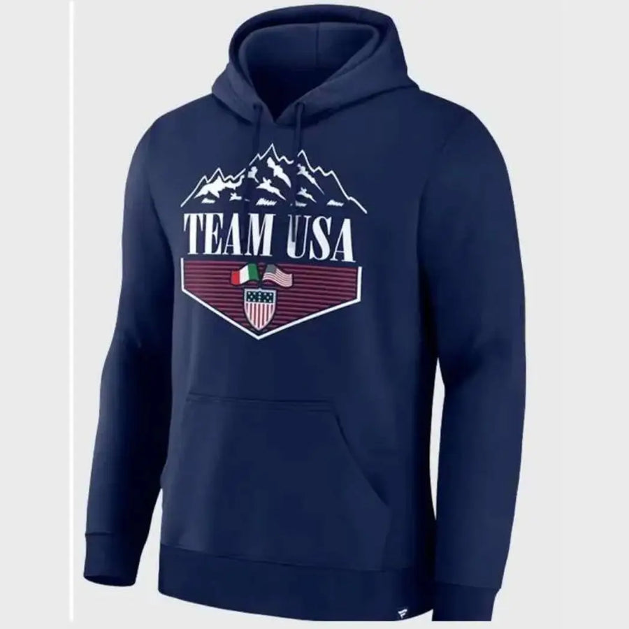 Unisex Navy Blue Fleece Pullover Hoodie