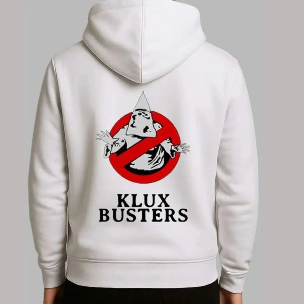 Unisex White Fleece Pullover Hoodie