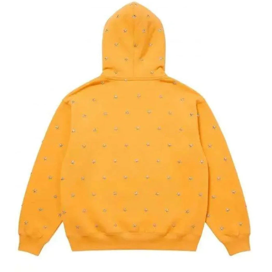 Unisex Yellow Streetwear Fleece Pullover Hoodie
