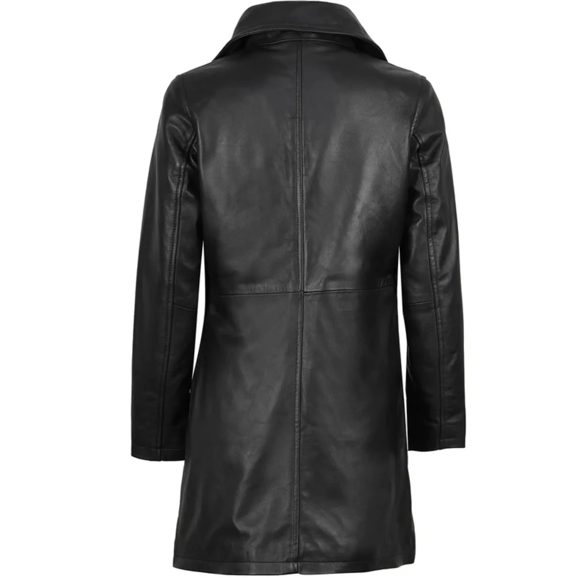 Winchester Women's Black Leather 3/4 Length Car Coat