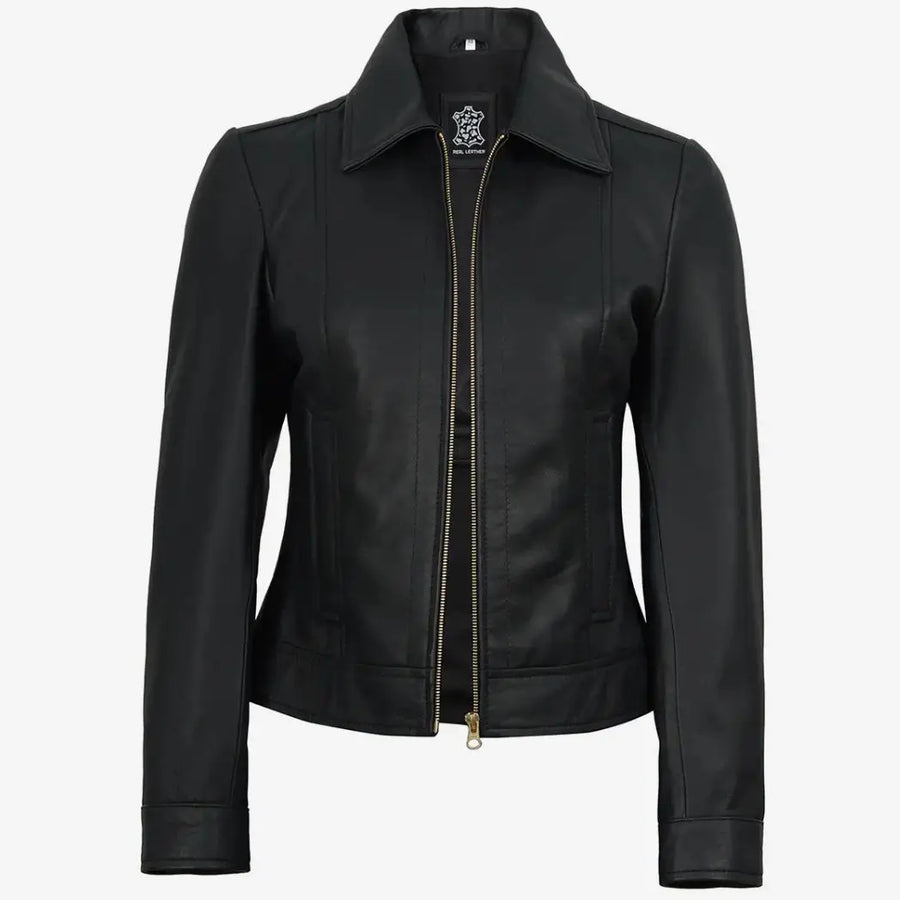 Women's Black Real Lambskin Leather Jacket